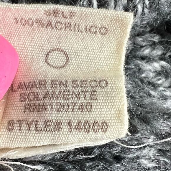 Mystree Gray Short Dolman‎ Sleeve Cable Knit Sweater Size Medium / Large - Picture 11 of 11